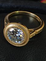 Bague argent avec diamant de moissanite de 2 ct certifié GRA