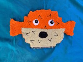 Waschlappen Kugelfisch orange