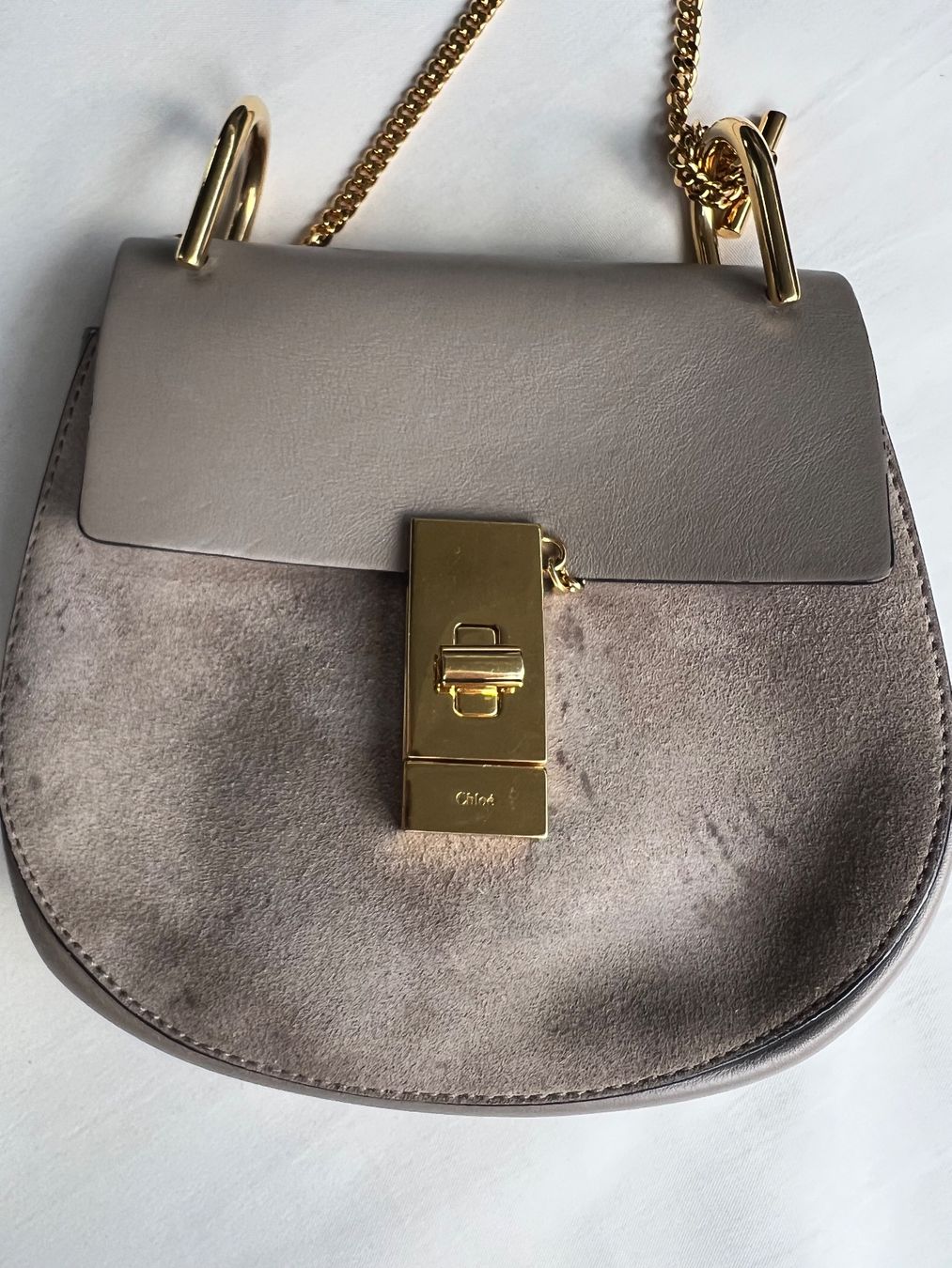 Chloé Taschen für Damen: Chloé drew suede bag with gold chain – Gebraucht aus Dübendorf von mar_t82s 4