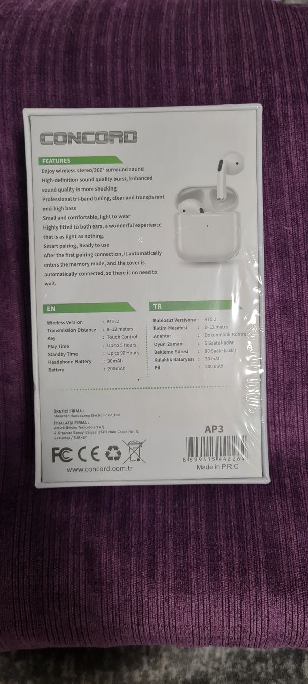 Tws Cuffie: Concord AP3 TWS mini Earbuds, Kopfhöhrer  Neu – Nuovo e nell'imballaggio originale da Liestal venduto da Shelby787 2