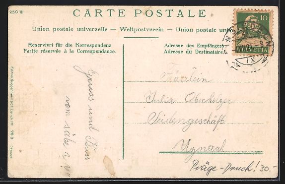 Ansichtskarten: Einsiedeln, Wallfahrtskirche, Helvetia u – Gebraucht aus Berlin von bartko-reher 1