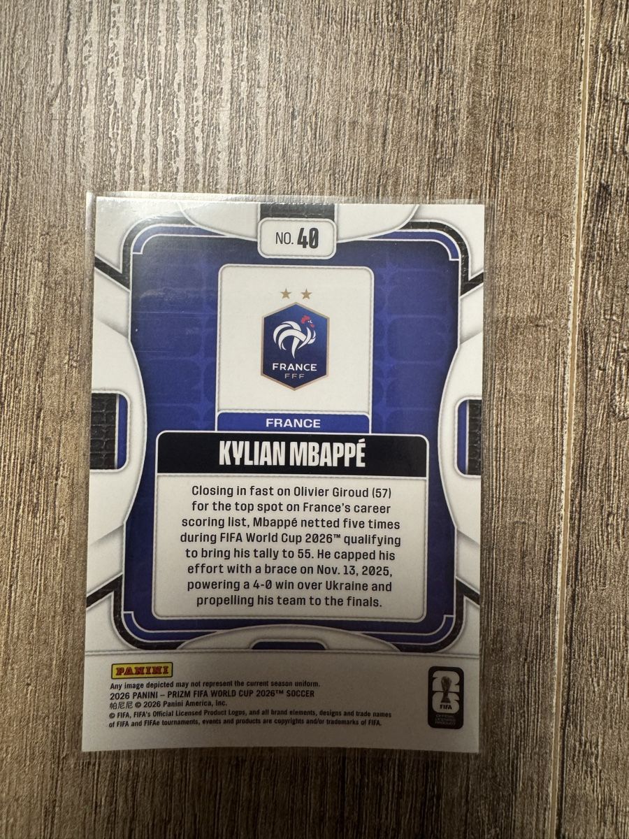 Panini Cartes à collectionner: MBAPPE #40 2026 PANINI PRIZM WORLD CUP – D'occasion à Zollikofen par Bebby12 1
