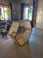 Vintage Dekoobjekt aus Glas und Metall