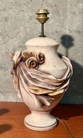 Vintage Floral Table Lamp - mid century