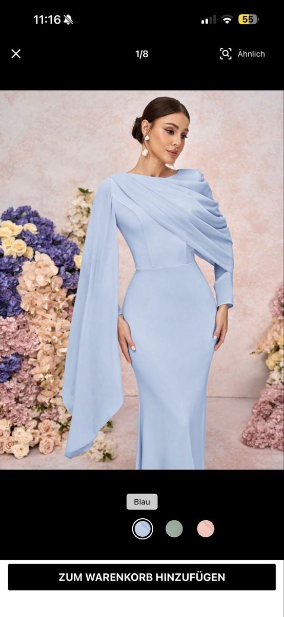 Shein Vestiti: Abendkleid lang Damen blau Grösse M – Nuovo (secondo la descrizione) da Elsau venduto da shoppa 1