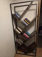 Bücherregal Metall/Holzwerkstoff Räuchereiche