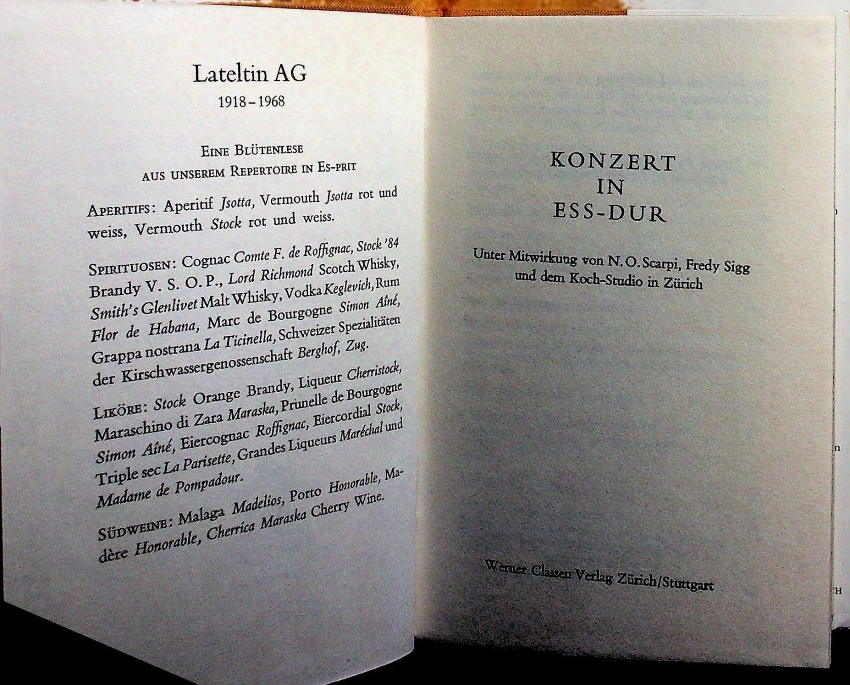 Bücher: Konzert in Ess-Dur N.O. Scarpi/ Fredy Sigg – Gebraucht aus Reitnau von Zaomir 1