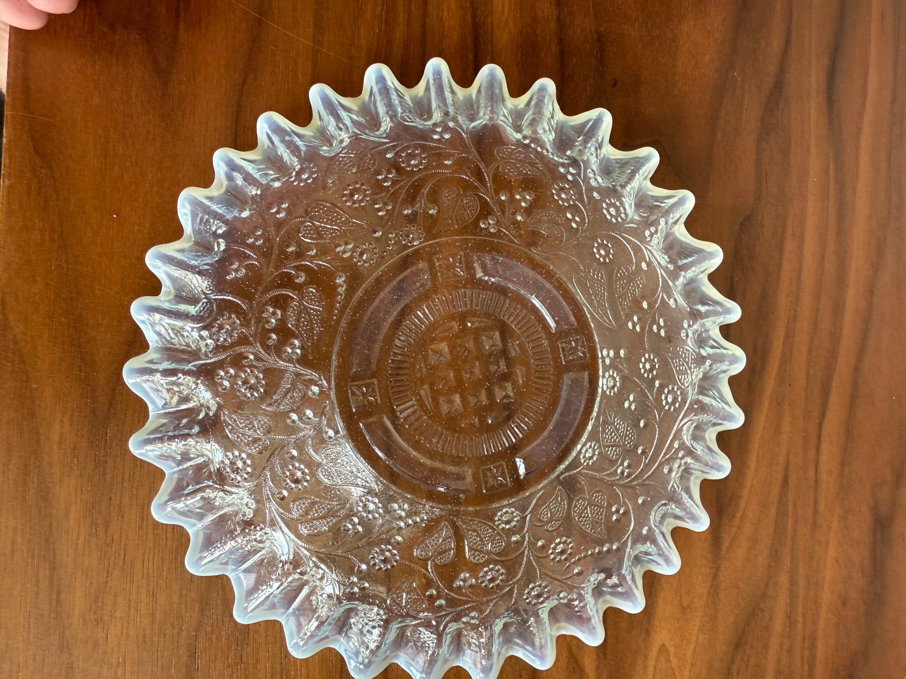Piatti: Antiker Opalglas Teller Glas 20 cm – Usato da Kirchdorf venduto da Vintagewunder 1