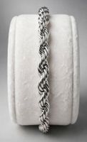 Bracciale a corda stainless steel argento