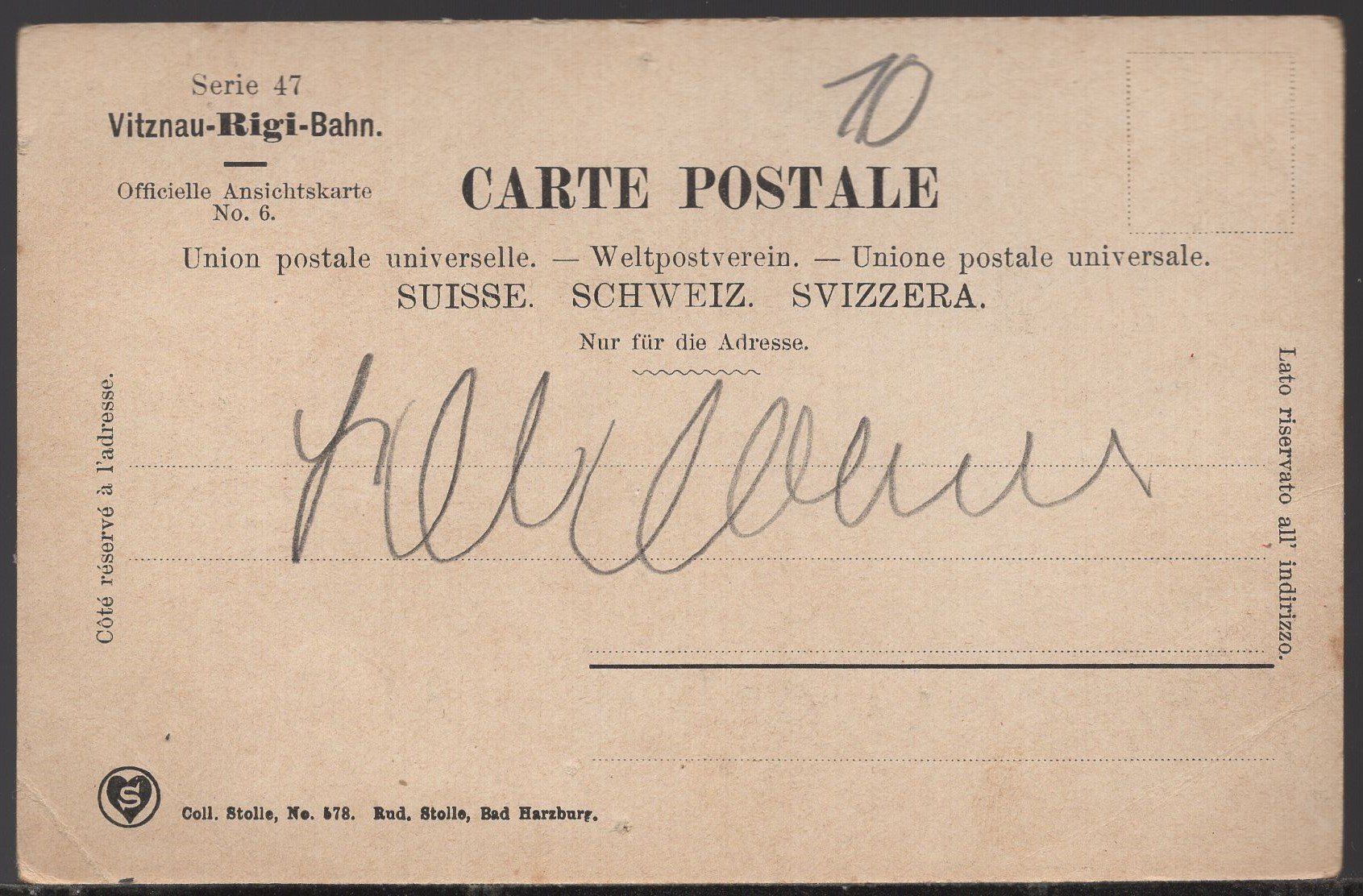 Cartoline postali: Rigikänzeli  Vitznau - Rigi - Bahn  Serie 47 – Usato da Aarau venduto da kufi44 1