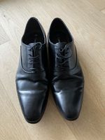 Elegante schwarze Cesare conti Lederschuhe Gr. 43 für Anläss