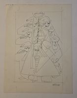 Lill Tschudi Original Zeichnung, 44x33cm gut gehandelt