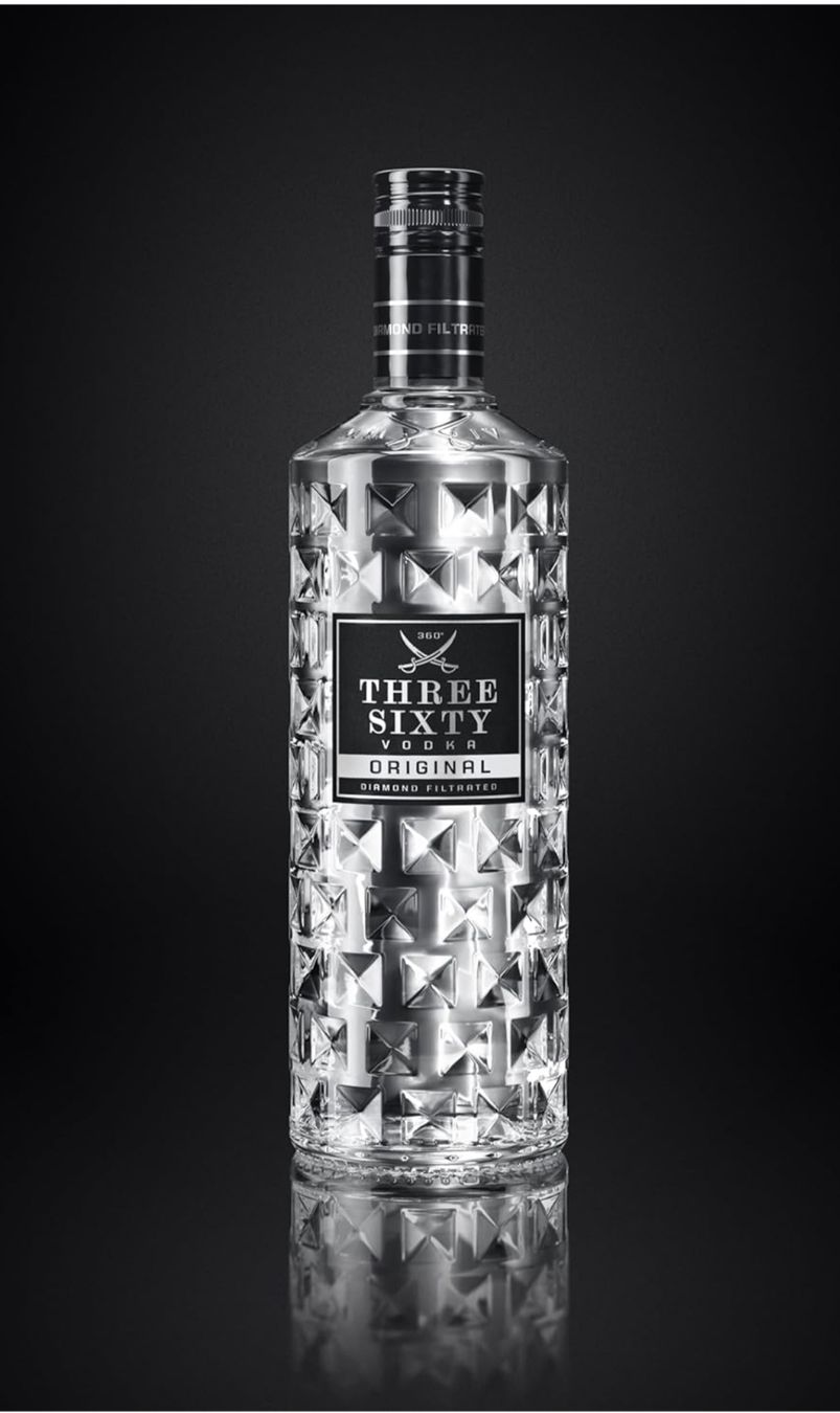 Spirituosen: 6 Fl. THREE SIXTY VODKA ORIGINAL Diamond filtrated Vodka – Neu und originalverpackt aus Bülach von StoreInShop.com 2