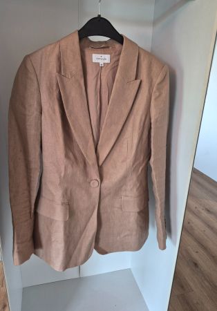 Damen Blazer beige Grösse 36, 100 % Leinen, guter Zustand