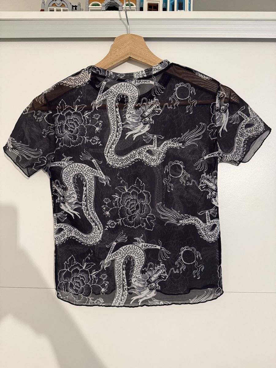 T-shirt: Schwarzes Drachen T-Shirt, Grösse S – Usato da Rebstein venduto da Tuerkii 1
