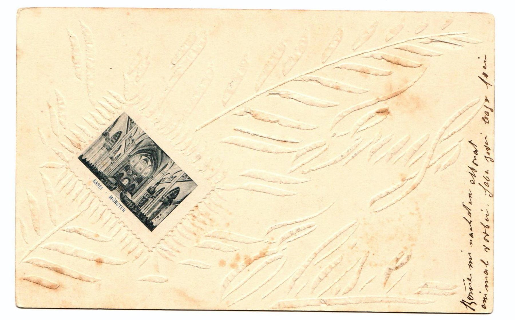 Cartes postales: 1901 - AK mit Vignette Basel - Münter – D'occasion à Chavornay par 4dphila 1