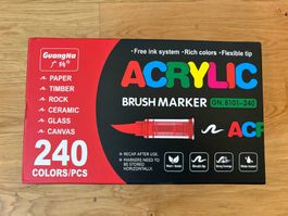 GuangNa Acrylic Brush Marker – 240er Set Acryl-Pinselstifte