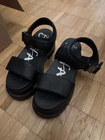 Buffalo Black Platform Sandals Size 40