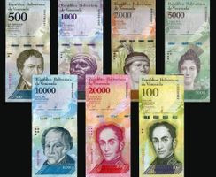 Venezuela Set 7 Stk 500-100000 Bolivares  UNZ