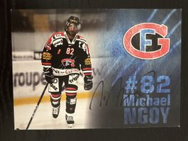 Michael Ngoy Autogrammkarte - Fribourg-Gottéron #82