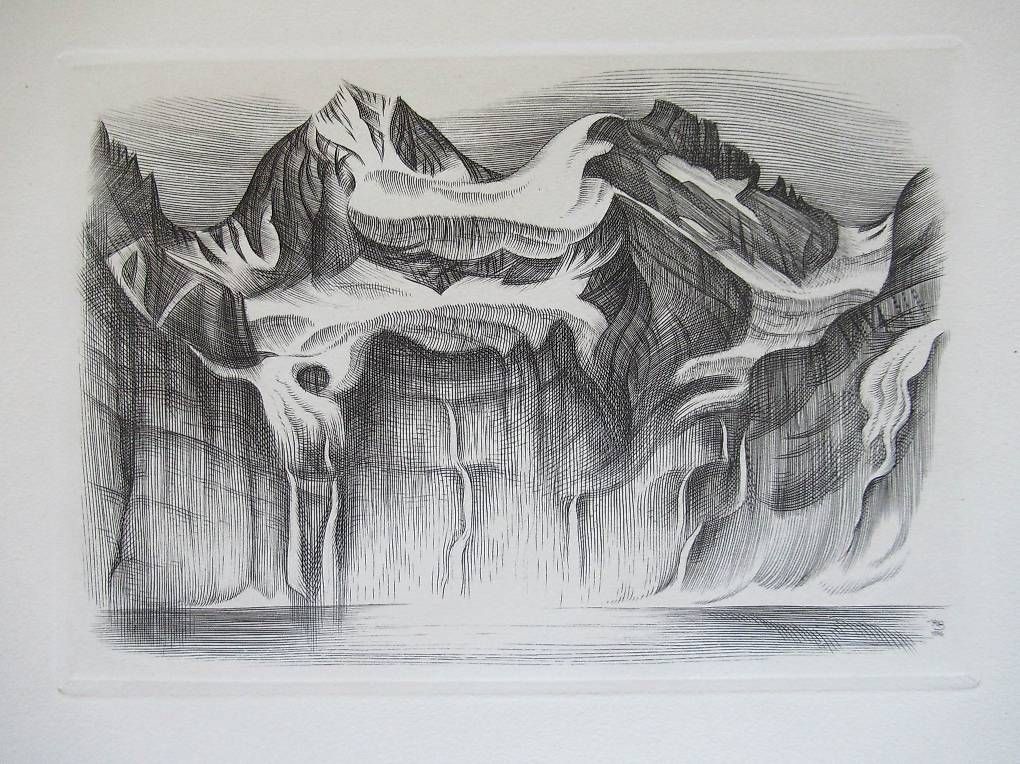 Dipinti: Glacier - 1936 - signe inconnu – Usato da Chernex venduto da Nouveaunom