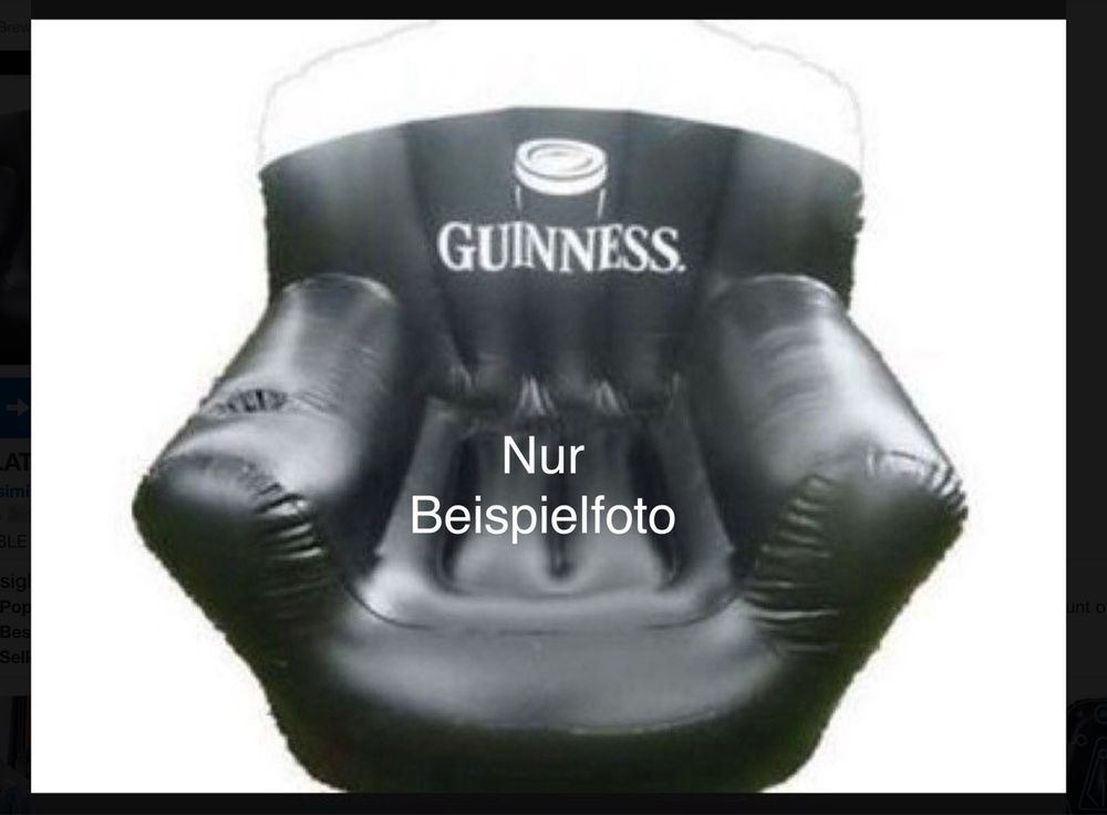 Guinness aufblasbarer Sitz - neu OVP (Neu und originalverpackt) in ...