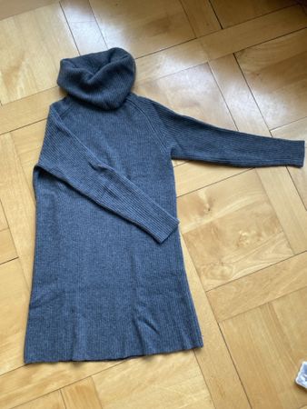 Polo Ralph Lauren Rollkragenkleid grau Grösse S 70% Wolle