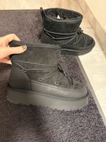 Schwarze Winterstiefel, Grösse 41, sehr warm gefüttert
