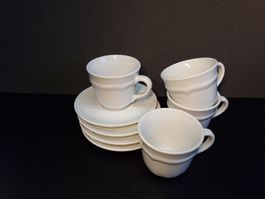 4x Hutschenreuther Tasse mit Unterteller - Kaffee Tee