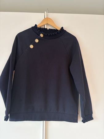 Sweatshirt Claudie Pierlot blau mit Knöpfen Grösse 36