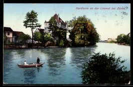 AK Zürich, Hardturm an der Limmat