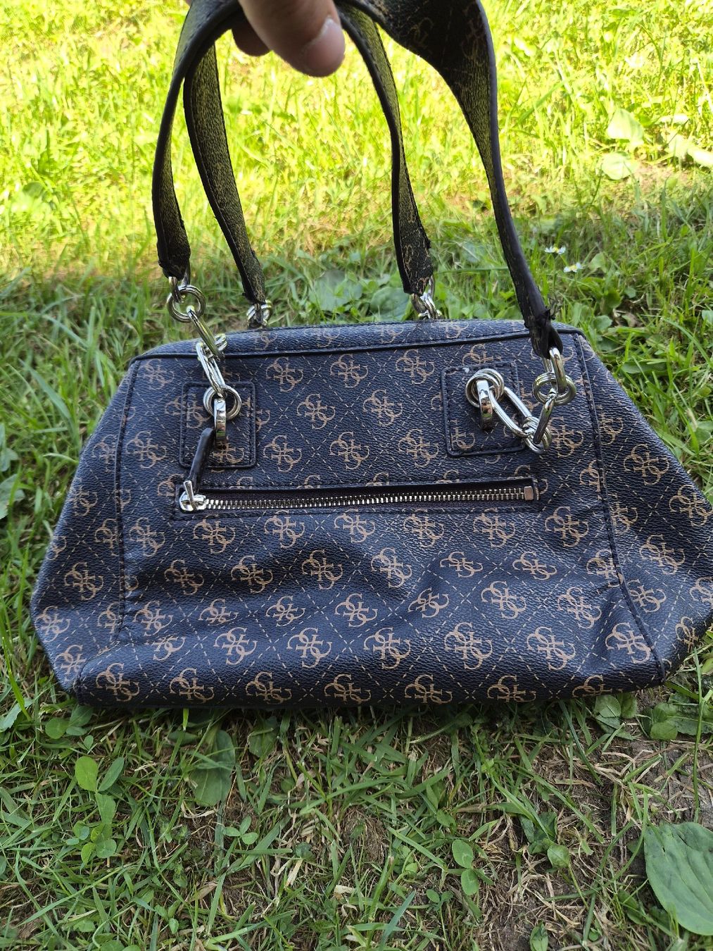 Guess Borse da donna: Guess Handtasche braun monogramm Summer – Usato da Hochdorf venduto da TT_GARAGE 1