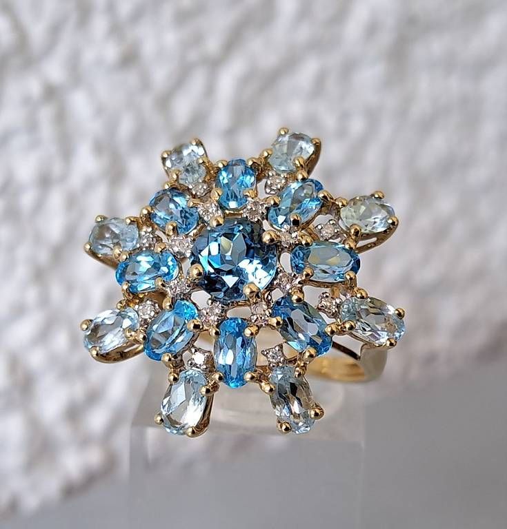 Anelli: Ring mit Blautopas in GG 375 – Usato da Stans venduto da wer_fd5f
