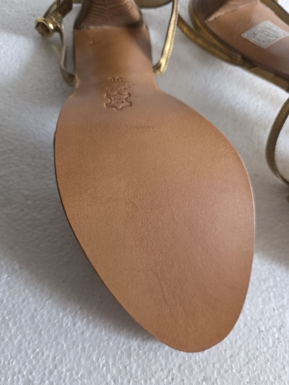 Damenschuhe: Sandalo dorato Fancy – Neu (gemäss Beschreibung) aus calpiogna von dadalter 5