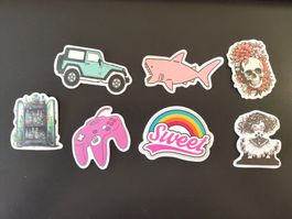7 Sticker zum aufkleben