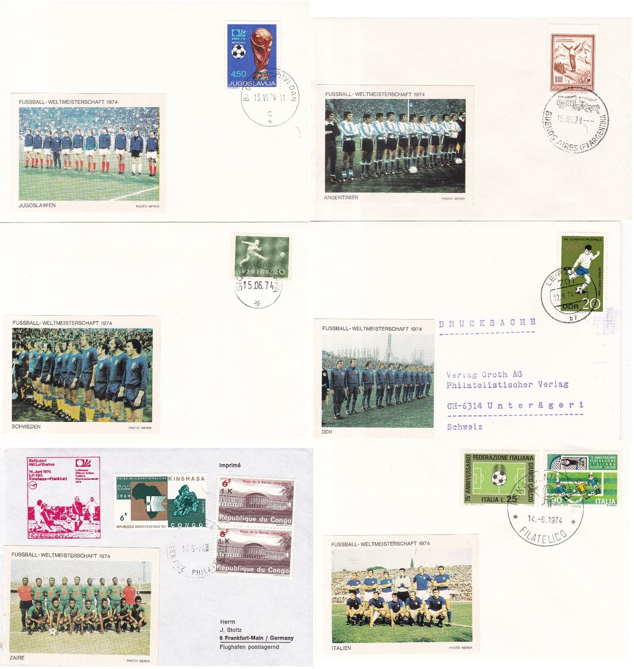 Tous les timbres: 54 Stk. FDCs, Sonderbriefe "Fussball WM" – D'occasion à Münchwilen AG par Nesar