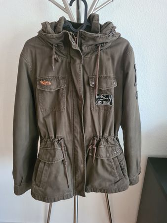 Esprit, Übergangsjacke, utility/cargo, oliv, gr. S