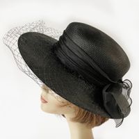 Hut Strohhut Schleier und MARIDA Organzamasche VINTAGE 1980s
