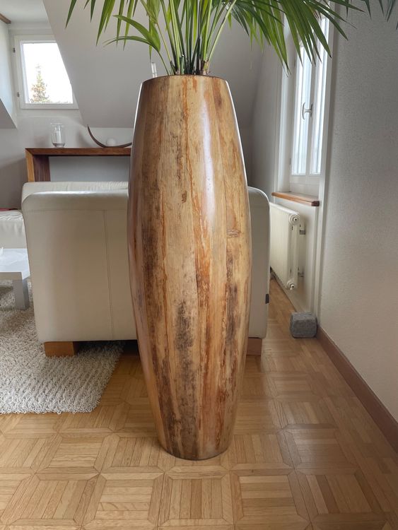 Ästhetisches HolzGefäss für Pflanzen/Objekte 100 x 30/35 cm Kaufen