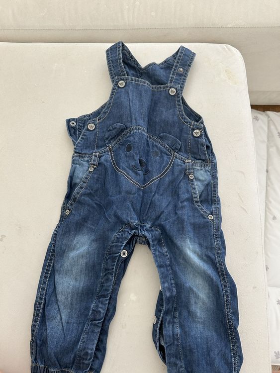 Steiff Latzhose Jeans Baby 74/80 1