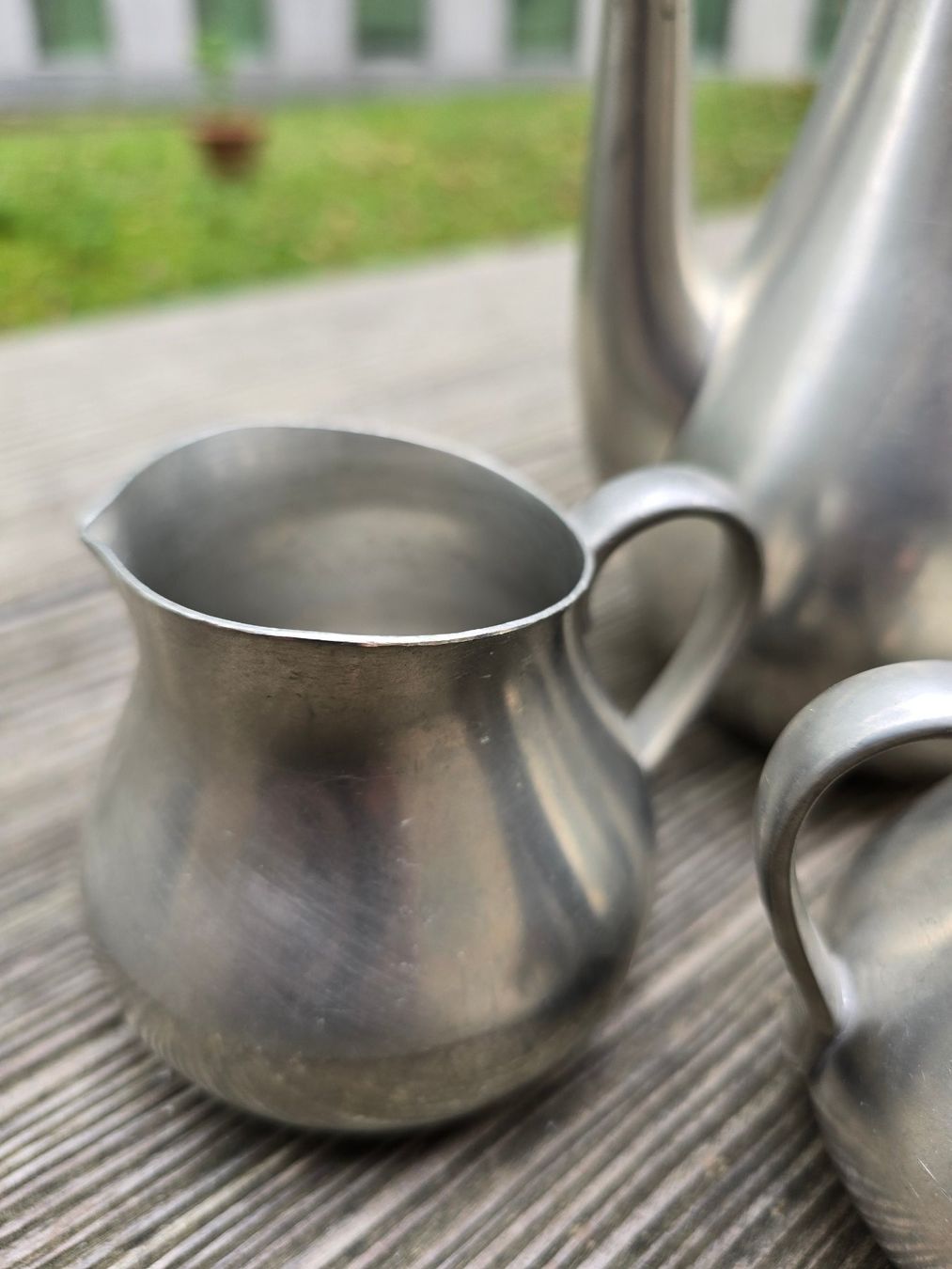 Geschirrsets: Zinn Kaffeeservice Vintage, 3-teilig – Gebraucht aus Romanshorn von Rachacha 2