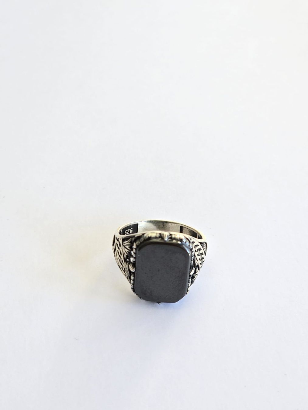 Onyx Anelli: Bague en argent, Onyx, taille 61 – Nuovo e nell'imballaggio originale da Neuchâtel venduto da NIDAVELIR 1