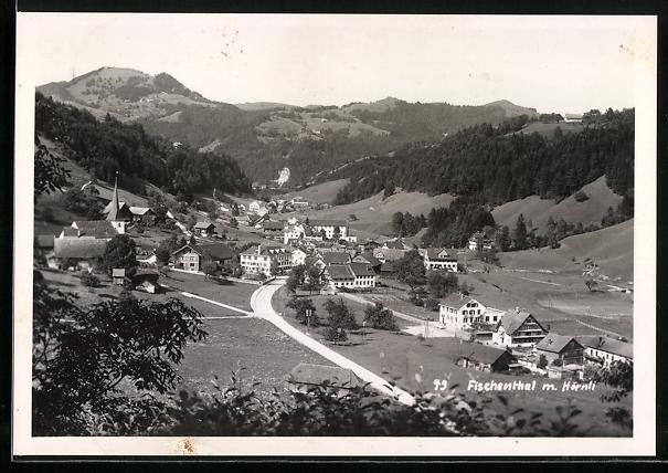 Ansichtskarten: Fischenthal, Ortsansicht mit Kirche und  – Gebraucht aus Berlin von bartko-reher