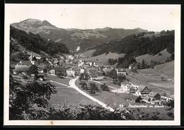 Fischenthal, Ortsansicht mit Kirche und 