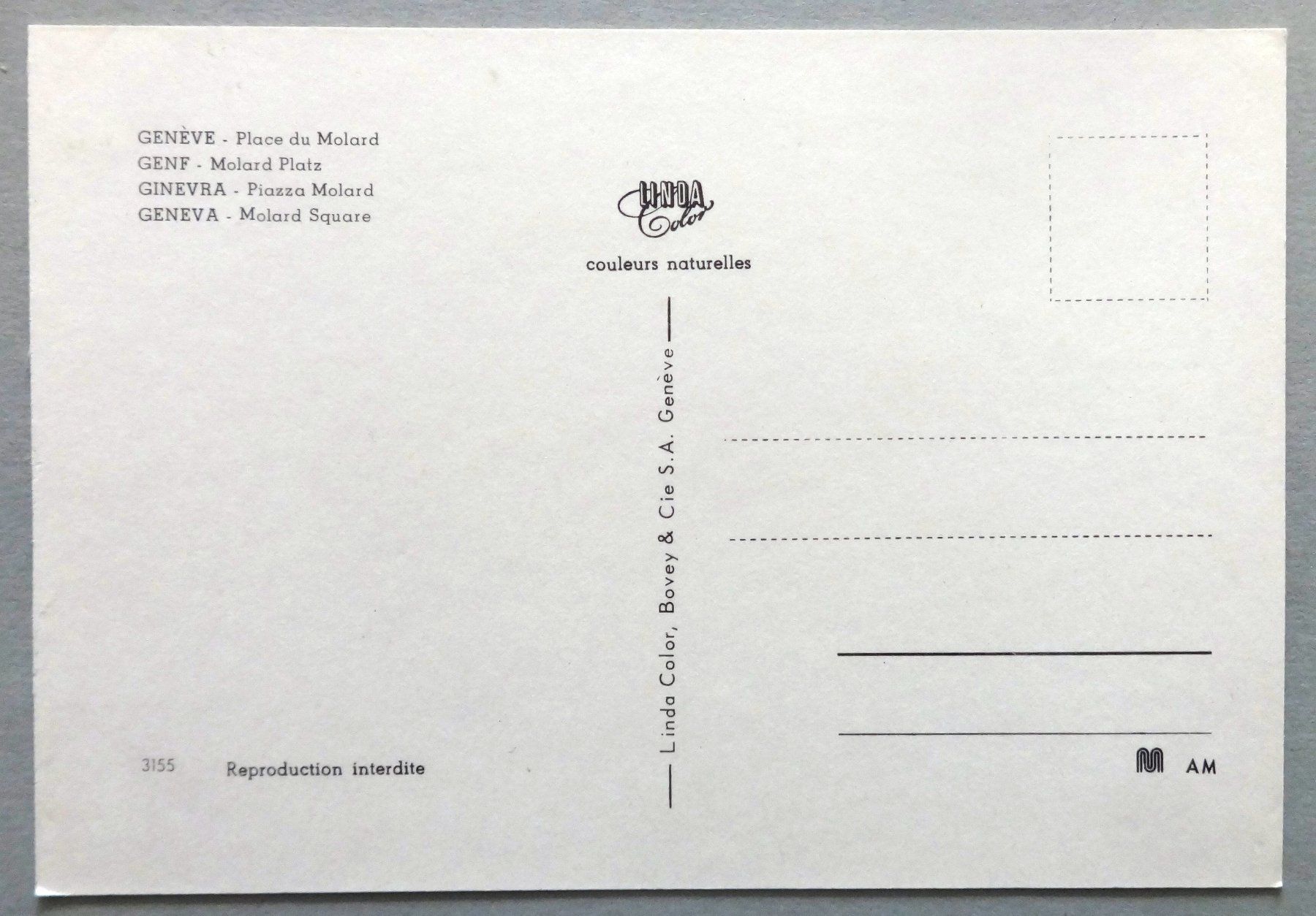 Cartoline postali: Genève - Place du Molard – Usato da Fétigny venduto da Billy2miny 1