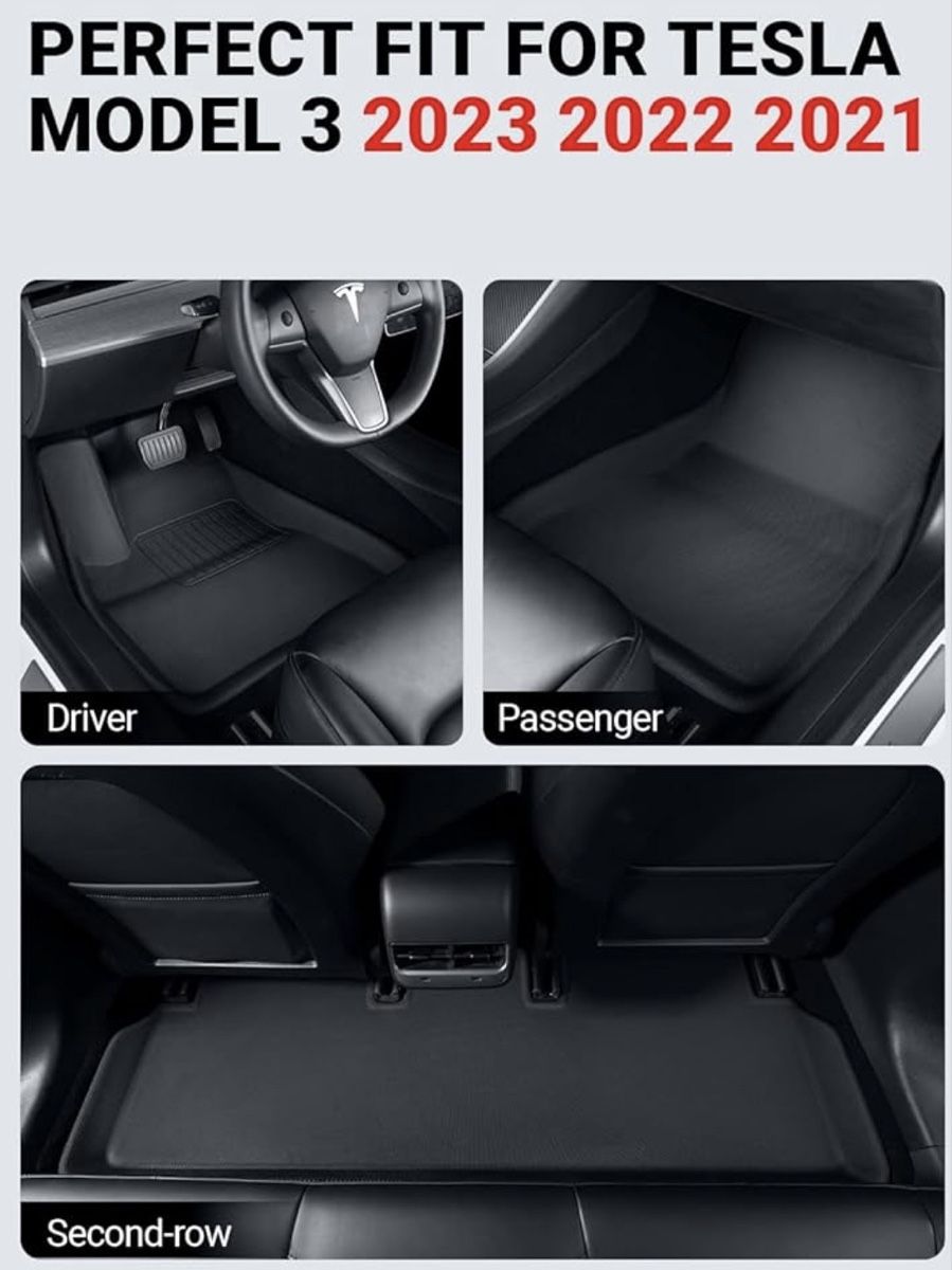 Tesla Tappeti & Tappetini: BASENOR 3D Allwetter Fussmatten Set Tesla Model 3 – Usato da Höri venduto da MichelGasser 1