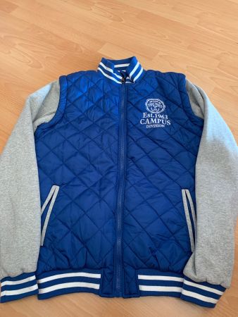 Veste matelassée CAMPUS bleue et grise taille 176 170