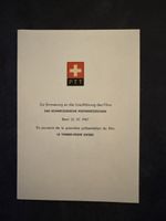 Souvenir PTT film presentation LE TIMBRE-POSTE SUISSE 1947