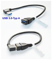 USB-Winkel-Verbindungskabel (USB 3.0 Typ A, Male /Female)