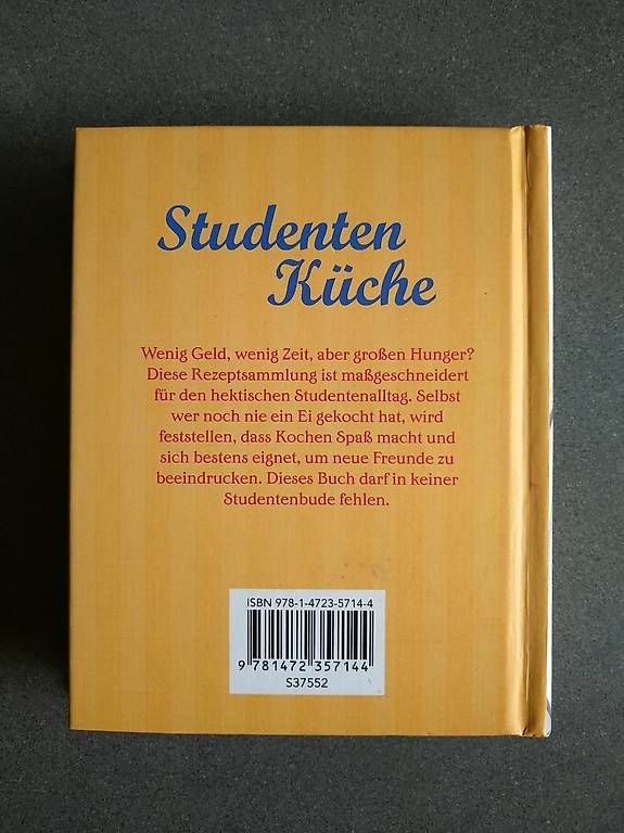 Libri: Kochbuch: Studenten-Küche – Usato da Schlieren venduto da elisa_zh 1